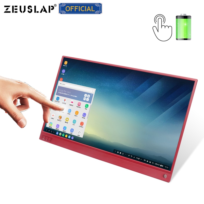 15.6inch Battery Touch Portable Monitor USB C HDMI touch screen 