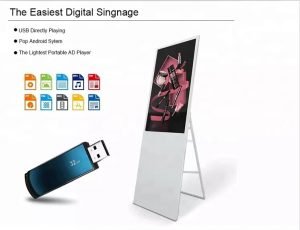 43 inch indoor floor standing Foldable LCD LED HD digital signage ...